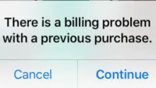 There is Billing Problem With a Previous Purchase on iPhone.