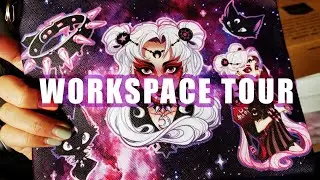 ☀ WORKSPACE TOUR // Ink + polychromos process // project update