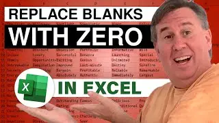 Excel - How To Fill Empty Cells With 0 In Excel - Episode 1888