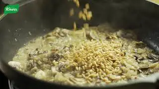 ריזוטו חיטה ופטריות עם מרק פטריות קנור