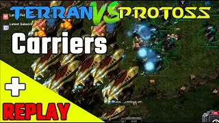 Contra Protoss con Carriers mismas APMs y se pica al final + Análisis de Replay
