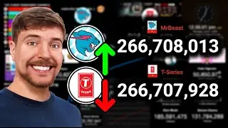 MrBeast vs. T-Series : 7 Months in 6 Minutes [Timelapse]