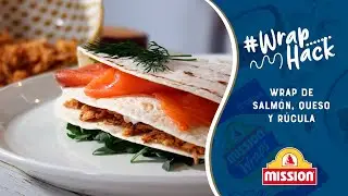 Wrap de salmón con queso y rúcula