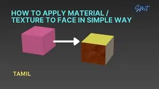 3Ds Max How To Apply Material / Texture To Face | Tamil | SMT