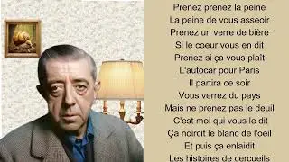 Jacques Prévert - Chanson des escargots qui vont à l'enterrement