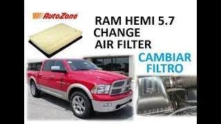 HOW TO CHANGE THE AIR FILTER ON A RAM HEMI 5.7L ENGINE / AutoZone FRAM CA9401 CHANGE AIR RAM FILTER