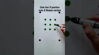 Connect the 9 points with 4 straight lines