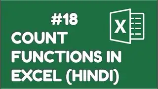 Count Functions Tutorial In Excel | Basic To Advance In Hindi #18