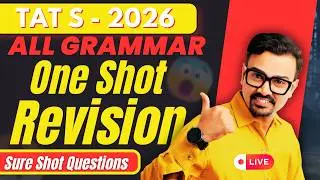 TAT-S 2026 English Grammar One Shot 🔥 | 100% Expected MCQs | Don’t Skip This!