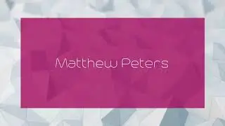 Matthew Peters - appearance