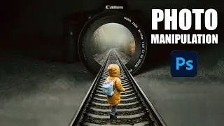 How To Created Rails Inside Illusion Photo Manipulation | Photoshop Manipulation