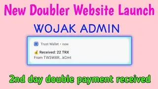 2nd day double payment received | WOJAK ADMIN | Trx Doubler Sites