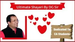 Ultimate Shayari by Prof. Dippak (DG Sir) for CA Students