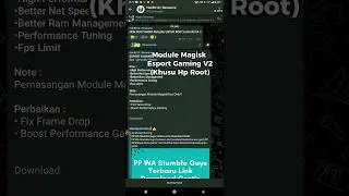 Module Magisk Perfomance Gaming (Root) Terbaru,Main Game Auto Lancar😱 