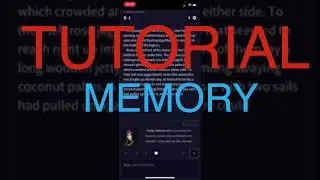 Tutorial how to use memory: Novelai