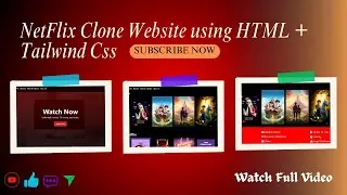 🚀 Netflix Clone Website | Frontend Design with HTML & Tailwind CSS 🎬