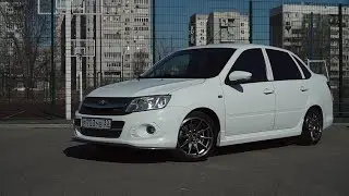 Обзор Granta sport турбо на сток моторе 200 сил.Гонка с грантой актив драйв атмосфера сток.