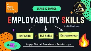 Employability Skills Class 10 Full Revision 1 Shot (Full Part A) | 🔥Code 417 AI Class 10 CBSE