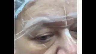 Построение бровей при помощи нитки и архитектурной пасты