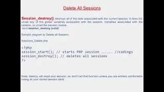 PHP - session_start session_destroy