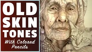 How To Color Old Skin Tones Realistically // With Colored Pencils