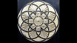 Rosette - Celtic pattern. Carving with stain.