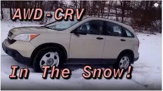 Honda CRV in Snow off Road