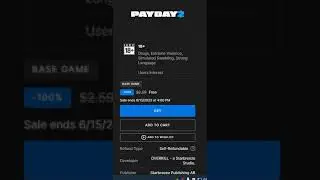 Big Surprise - Payday 2 is FREE this Week at Epic - Ends jun15