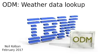 ODM Technical Tutorials: Weather data lookup