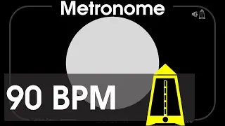 90 BPM Metronome - Moderato - 1080p - TICK and FLASH, Digital, Beats per Minute