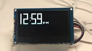 Scale clock time display on an OLED using MicroPython