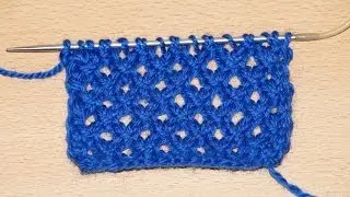 Knitting. Scheme openwork pattern Bulgarian cross /// Scheme openwork pattern