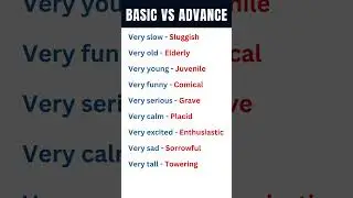 Basic Vs Advance English Words- 9 #howtofluentinenglisheasily #viralvideo  #englishspeakingpractice