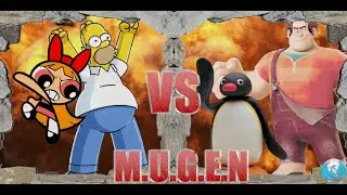 [Homer & Blossom] VS [Wreck-it Ralph & Pingu] A Battle Where Noot Noot Meets D'oh | MUGEN request!
