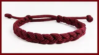 Easiest Adjustable One Strand Braided Paracord Bracelet Rastaclat Style