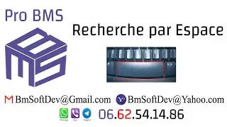 Gestion commerciale Pro BMS: Recherche en stock par espace البحث عن طريق الفراغ