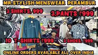 Mr. Stylish menswear. perambur 10 T-shirts,₹999 3,jeans pants ₹999 3,shoes ₹999 3,shirts 999 @d17