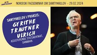 Nordisk fagseminar om samtykkelov DEL 3 – Samtykkelov i praksis med Gyrithe Trautner Ulrich