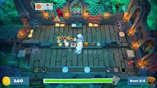 Overcooked 2! Night of the Hangry Horde DLC Solo Horde 1-3!
