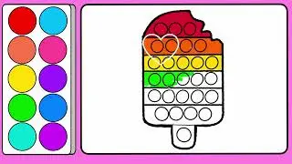 Sweet Treat Pop It! | Ice Cream Pop It Coloring Page for Kids