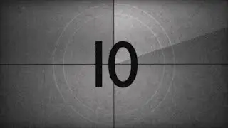 OLD MOVIE COUNTDOWN ( v 551 ) film intro 10 sec with sound effect 4k TIMER