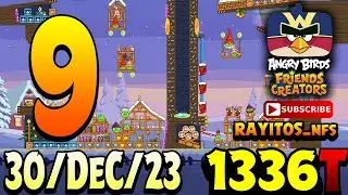 Angry Birds Friends Level 9 Tournament 1336 Highscore POWER-UP walkthrough