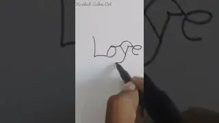 how to draw a sleeping girl with 'Love' word ॥ #art #love #shorts