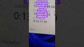 How to reset your CPU uptime