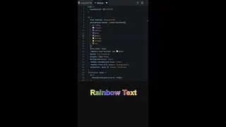 CSS Rainbow Text 🌈💻 HTML & CSS | CSS Tricks | Coding🔥 #shorts