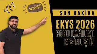 EKYS KONU DAĞILIMI KESİNLEŞTİ! | SON DAKİKA | EKYS 2026 AGS MEB | KARABULUT HOCA