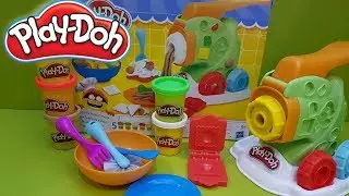 Play doh kitchen creations noodle maker unbox / play