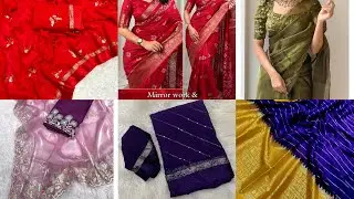 Latest saree collection by Indhus Georgette saree, cotton sarees, designer saree, Jimmychoo saree