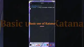 Basic use of Katana Tool 
