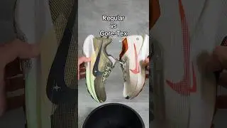 Gore-Tex shoe vs Regular shoe 💦 #running #runningshoes #trailrunning